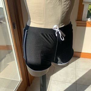 Black bathing suit cover up shorts